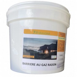 Résine d'étanchéité, formant une barrière au gaz radon.